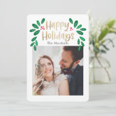 Winterberes編集可能カラーホリデーフォトカード シーズンカード (スタンド正面)