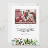 WinterberryとVariegated 離れ Patterns Photo シーズンカード (裏面)