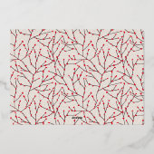 Winterberryのエレガントスクリプト写真 箔シーズンカード (裏面)