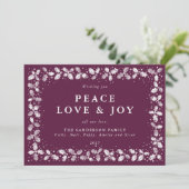 Winterberry Holly +ベリーフ縁どラット非写真 シーズンカード (スタンド正面)