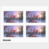 Winterberry in Ice Stickers 長方形シール (シート)