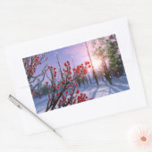 Winterberry in Ice Stickers 長方形シール (封筒)