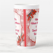 Winterberry White Winter Wishes Snow Angel Kisses  カフェラテマグ (正面)