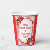 Winterberry White Winter Wishes Snow Angel Kisses  紙コップ (裏面)