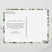 Winterberry with Variegated 離れ Christmas写真 箔シーズンポストカード (裏面)