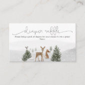 WinterBohoウッドランドおむつラッフルエンクロージャカード エンクロージャーカード (正面)