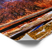 Wintergreen Virginia Mountain Ski Resort in Winter ポスター (角)