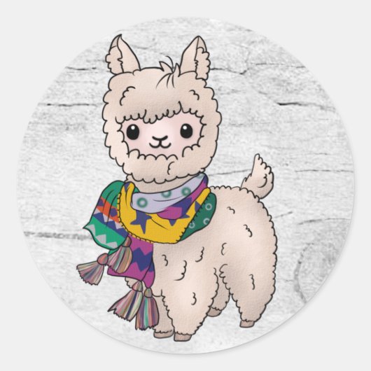 Winterlama ラウンドシール (正面)