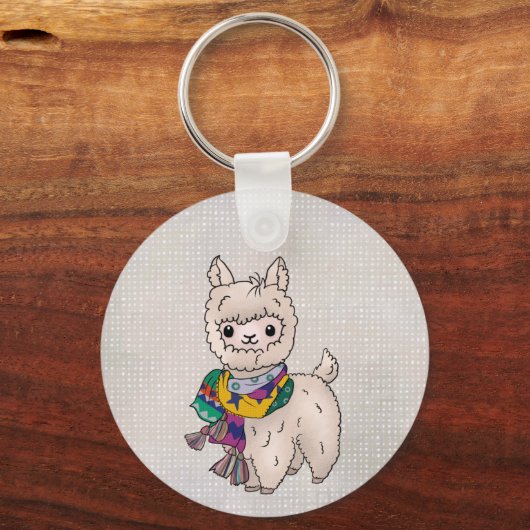 Winterlama Button キーホルダー (裏面)