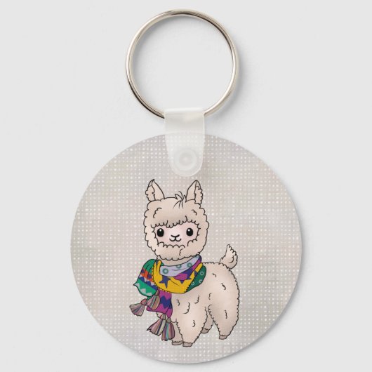 Winterlama Button キーホルダー (裏面)