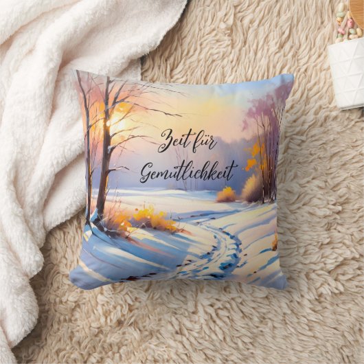 Winterlandschaft im Morgenlicht | クッション (ブランケット)