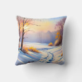 Winterlandschaft im Morgenlicht | クッション (裏面)