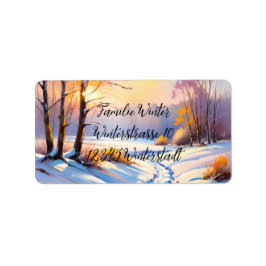 Winterlandschaft im Morgenlicht | ラベル