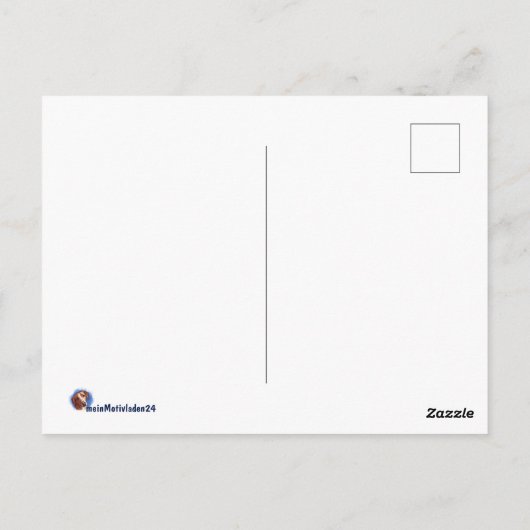 Winterlandschaft in der Abenddämmerung mit Fuchs | ポストカード (裏面)