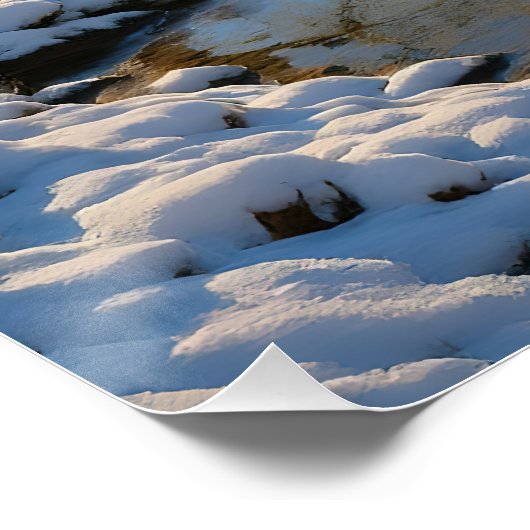 Winterliche Landschaft mit klarem Bergsee ポスター (コーナー)