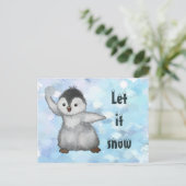 Winterpinguin Postkarte ポストカード (スタンド正面)