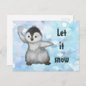 Winterpinguin Postkarte ポストカード (正面/裏面)
