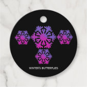 Winter's Butterflies snowflakes フェイバータグ (正面)