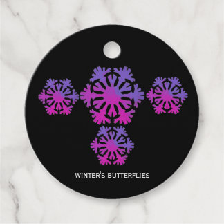  Winter's Butterflies snowflakes フェイバータグ