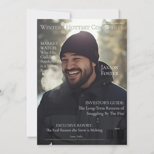 Winter's Hottest Commodity Magazine Cover シーズンカード (正面)