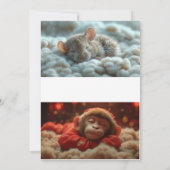 Winter's Love Song: Frostedハートツリー結婚のInv 招待状 (裏面)