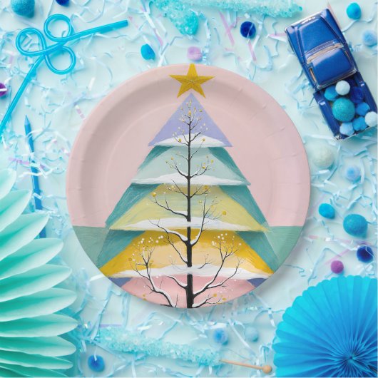 Winter's Pastel Glow ペーパープレート (パーティー)