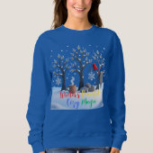 Winter's Peaceful Cozy Magic Frosty Trees Design スウェットシャツ (正面)