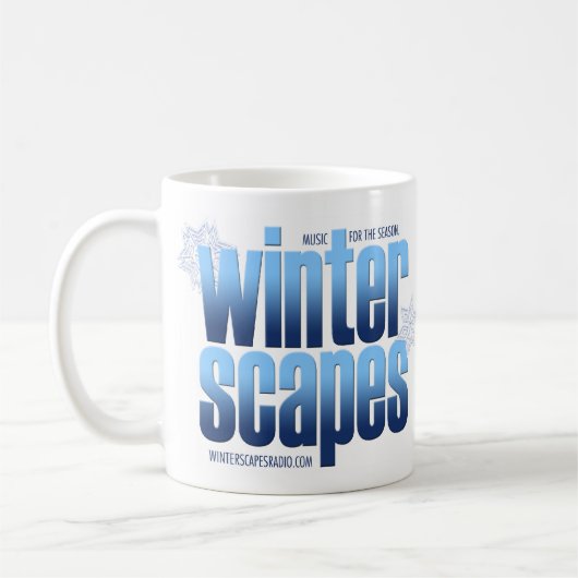 Winterscapesの大きいマグ コーヒーマグカップ (左)