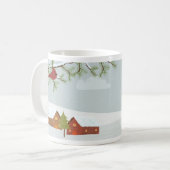 Wintertimeシーン(赤いバードマグカップ) コーヒーマグカップ (正面左)
