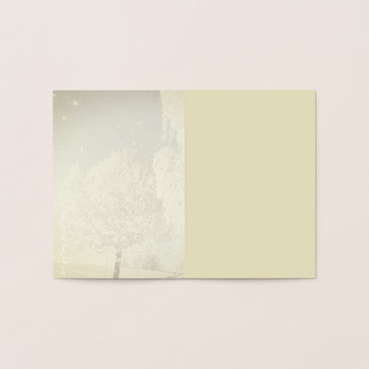 Wintertraum Baum in Gold 箔カード (内部)