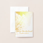 Wintertraum Baum in Gold 箔カード (裏面封筒付き)