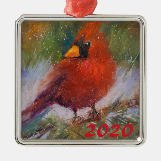 WinterVisitor 3セラミックオーナメント メタルオーナメント (正面)