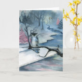 Winterwoodの空白のな挨拶状 カード (黄色い花)