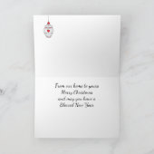 Winteryフォトクリスマスグリーティングカード シーズンカード (内部)