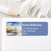 Winteryレーンウォーター絵画カラー ラベル (インサイチュ)