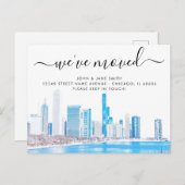 Wintery Chicagoスカイラインの動きのお知らせ 案内ポストカード (正面/裏面)