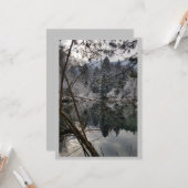 „Winterzauber – Einladung mit verschneitem See カード (正面/裏面インサイチュ)