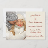 Wintrt日付の保存 招待状 (裏面)