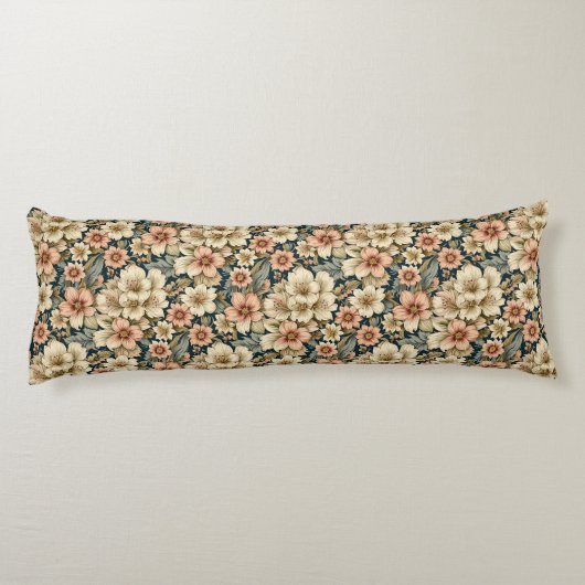 Wintry Floral Azaleas and Rose ボディピロー (裏面)