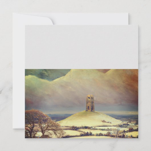Wintry Glastonbury Tor カード (裏面)