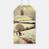 Wintry Glastonbury Tor ギフトタグ (正面)