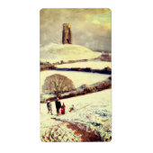 Wintry Glastonbury Tor ラベル (正面)