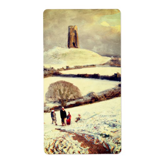 Wintry Glastonbury Tor ラベル (正面)