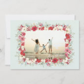 wintry poinsettia christmas botanical photo frame シーズンカード (正面)