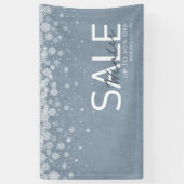 Wintry Watercolor Blue New Winter Collection 横断幕 (縦)