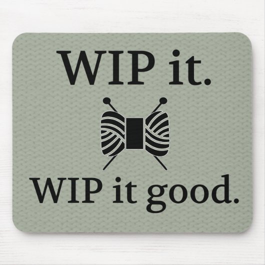 WIPいい編み物質感の工芸品 マウスパッド (正面)