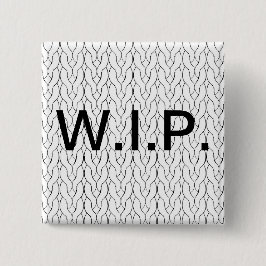 WIPの未完成品の編み物ボタン 缶バッジ