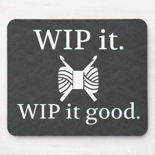 WIP良いクロシェのテクスチャ工芸品 マウスパッド (正面)
