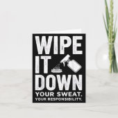 Wipe It Down Fitness Motivation Art  カード (正面)