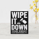 Wipe It Down Fitness Motivation Art カード (黄色い花)